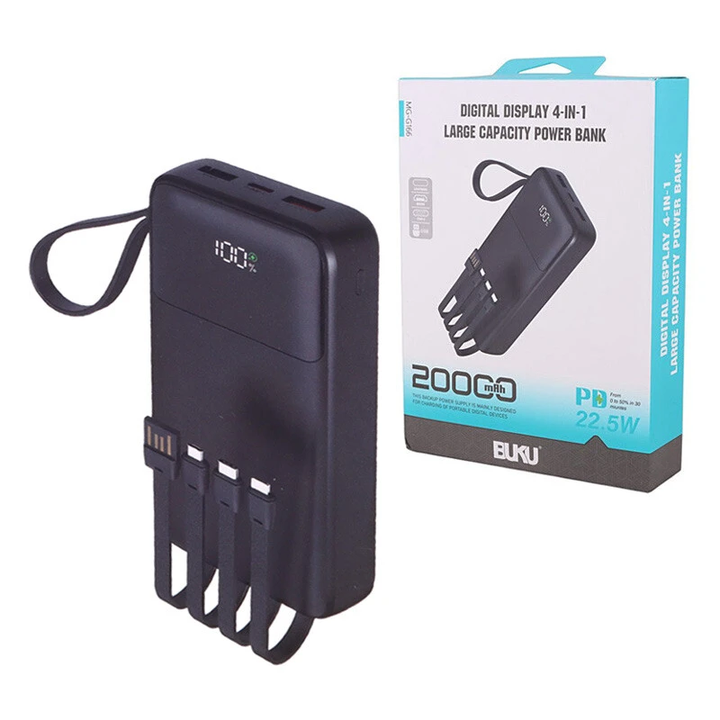 پاور بانک فست شارژ بوکو MG-G166 QC3.0 PD 18W ظرفیت 20000 میلی آمپر ساعت