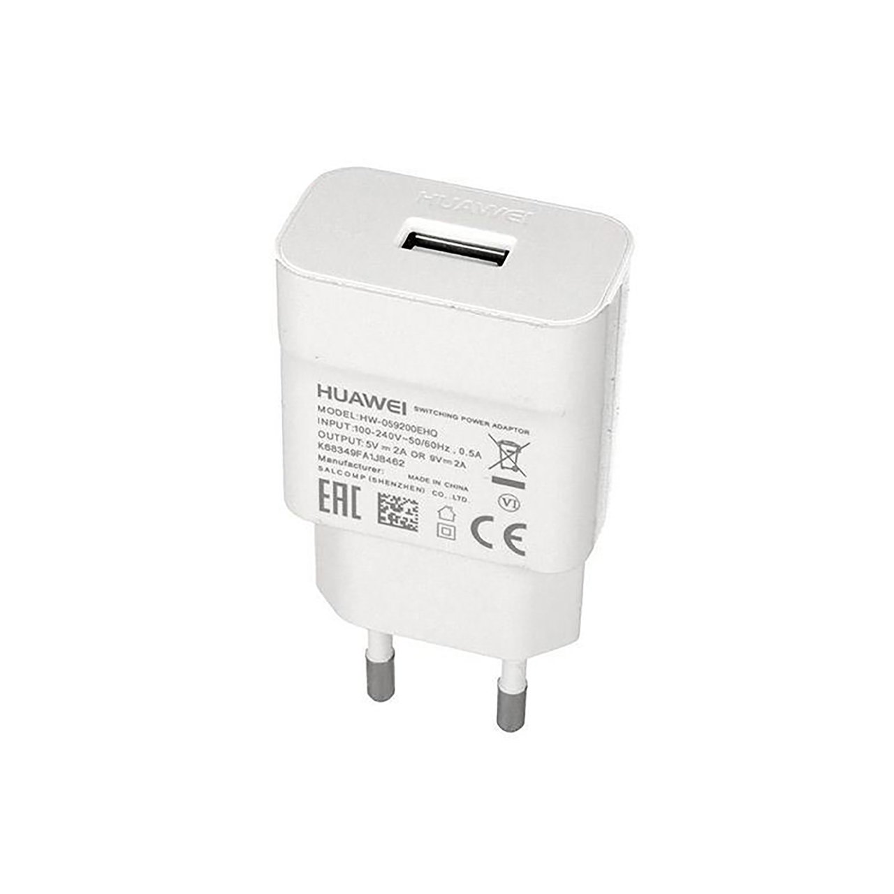 شارژر دیواری فست تک پورت HUAWEI مدل HW-059200EHQ - سفید (گارانتی شش ماهه نیکان همراه)